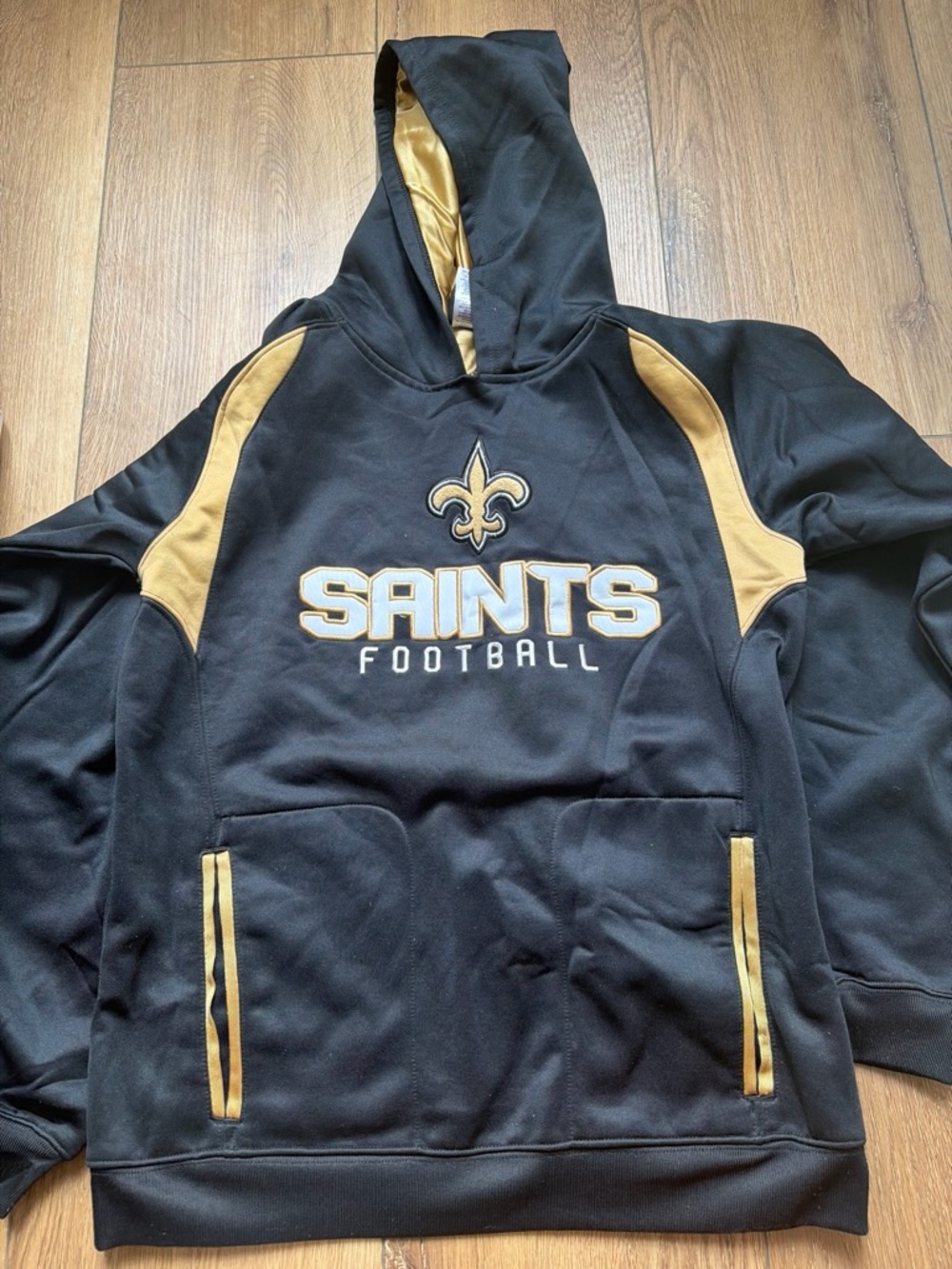 NFL Saints Black and Gold Zip-Up Hoodie